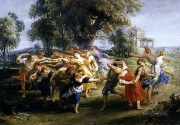 Tanz der Italienischen Dorfbewohner Peter Paul Rubens Ölgemälde